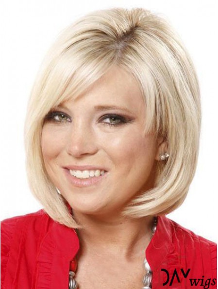 Lace Front Chin Length Straight Blonde Online Bob Wigs