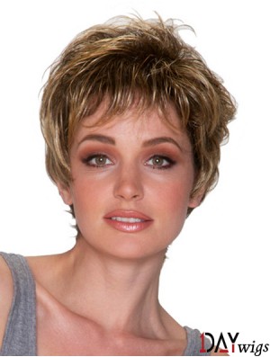 Wavy Layered 8 inch Blonde Ideal Synthetic Wigs