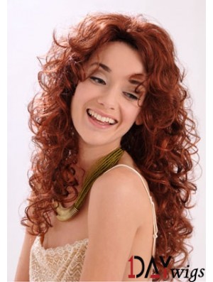 Long Layered Curly Auburn Style Synthetic Wigs