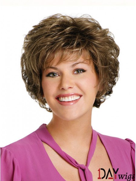 Curly Brown Discount Short Classic Wigs