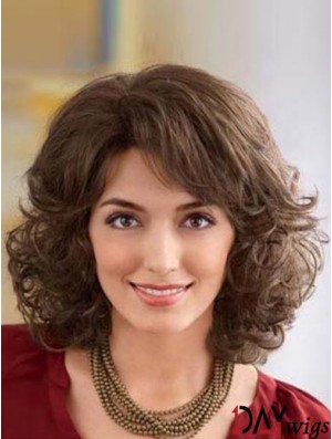 Wavy Brown Top Shoulder Length Classic Wigs