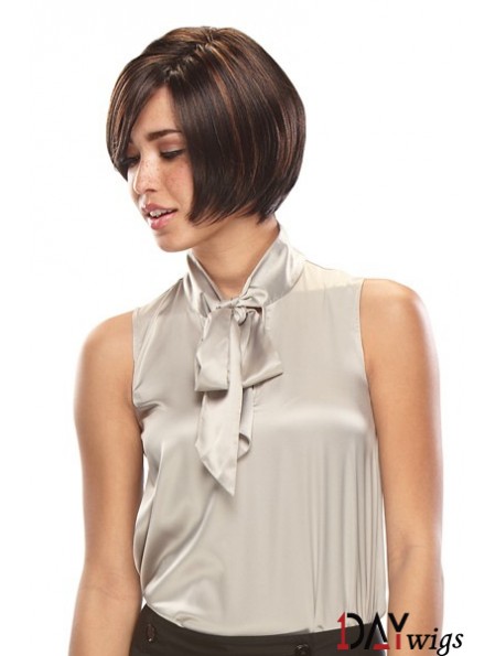 Lace Front Short Straight Brown Online Bob Wigs