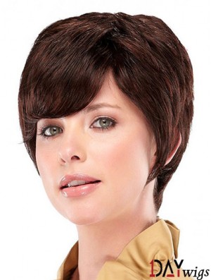 Cropped Layered Straight Auburn Exquisite Synthetic Wigs