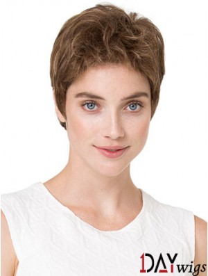 Cheapest 6 inch Wavy Blonde Boycuts Short Wigs