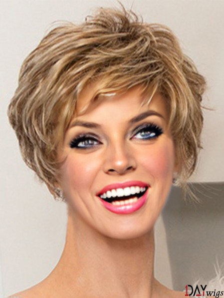 Incredible 8 inch Wavy Blonde Classic Short Wigs