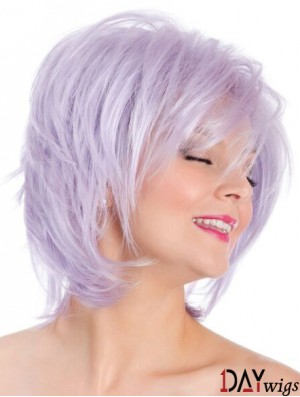 Capless Straight Lilac 8 inch Bobs Fashion Wig