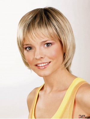 10 inch Straight Ombre/2 tone Synthetic Chin Length Capless Graduated Bob Wigs