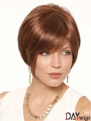 Short Auburn Cheapest 6 inch Straight Bob Wigs