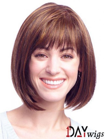 Lace Front Chin Length Straight Auburn Amazing Bob Wigs