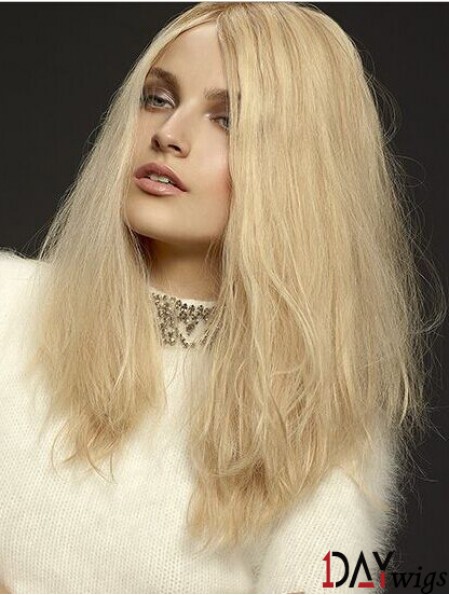 Wavy Layered Lace Front Cheap 18 inch Blonde Long Wigs