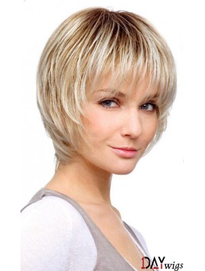 Chin Length Blonde Suitable 10 inch Straight Bob Wigs