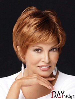 Auburn 6 inch Durable Short Straight Layered Lace Wigs