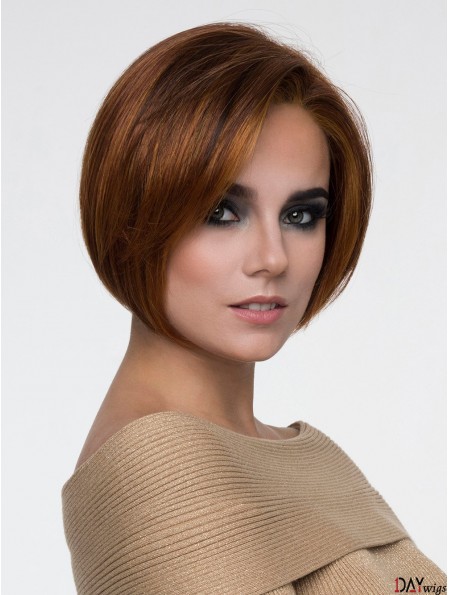 10 inch Chin Length Monofilament Auburn Best Bob Wig