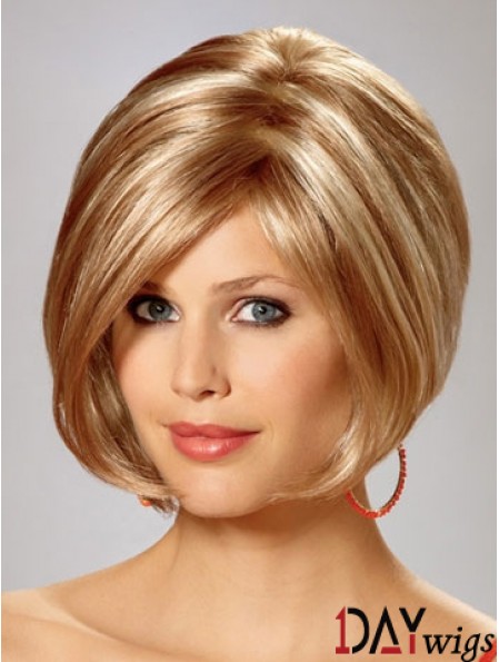 Capless Chin Length Straight Blonde Gorgeous Bob Wigs