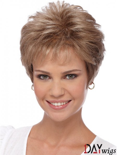 Short Wigs For Women With Capless Boycuts Cropped Length Wavy Style