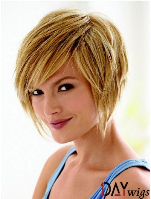 Short Hair Styles Bob With Capless Synthetic Straight Style Bobs