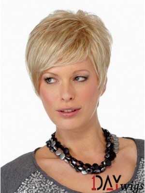 Boycuts Straight Blonde Capless Online Short Wigs