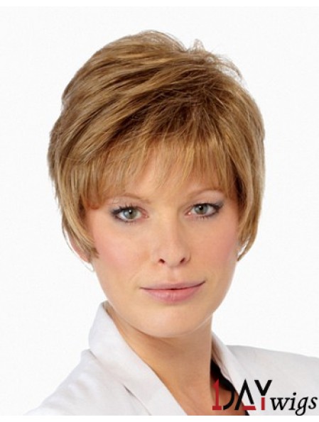 Boycuts Cropped Blonde Straight Amazing Petite Wigs