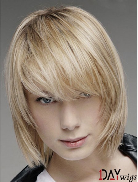 Blonde Lace Front Straight Men Hand Tied And Mono Top Real Hair Wig