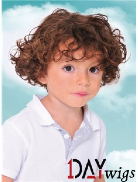 Childs Wig With Capless Curly Style Short Length