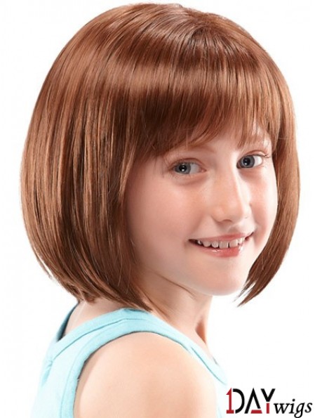 Kids Wigs UK Lace Front Chin Length With Synthetic
