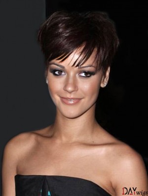  Wigs With Capless Boycuts Cropped Length Auburn Color