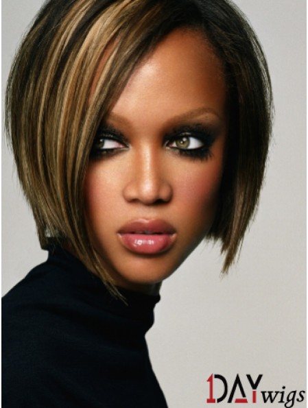 Ombre/2 Tone Straight Bobs Lace Front 10 inch Fashion Tyra Banks Wigs