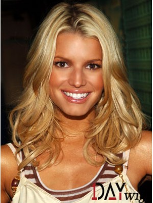 16 inch Good Blonde Long Wavy Layered Jessica Simpson Wigs