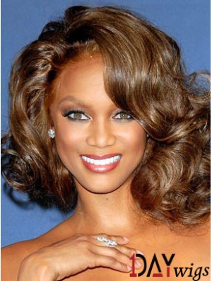 Brown Wavy Without Bangs Lace Front 12 inch Fabulous Tyra Banks Wigs