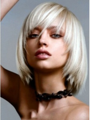 Small Bob Wig With Lace Front Straight Style Chin Length