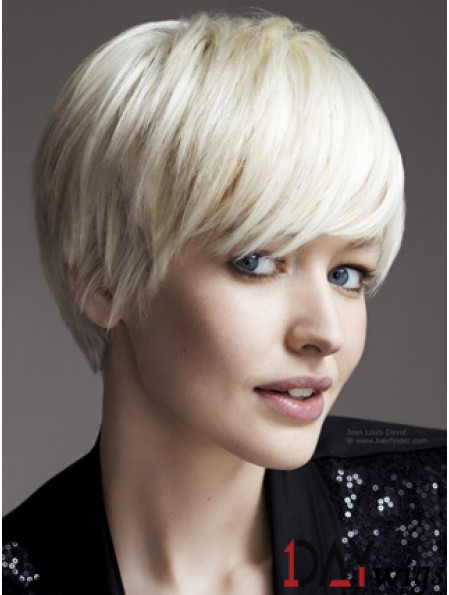 Monofilament Grey Short Straight 8 inch Soft Fashion Wigs