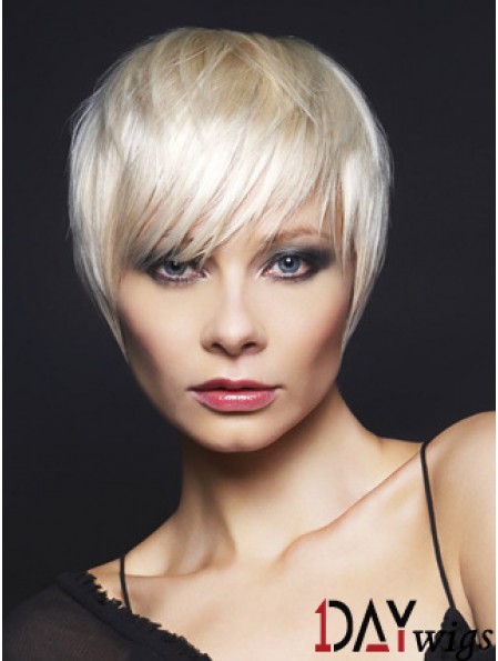 Monofilament Boycuts Short Straight 8 inch Top Fashion Wigs