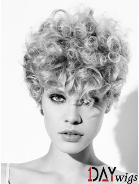 Capless Grey Short Curly 8 inch High Quality Fashion Wigs