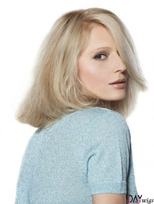 Full Lace Layered Chin Length Wavy 14 inch Platinum Blonde Fabulous Fashion Wigs