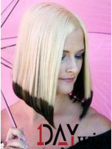 14 inch Ombre/2 Tone Chin Length Bobs Straight Good Lace Wigs