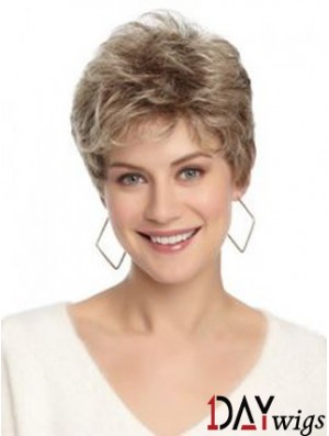 Lace Front Wavy Layered Short 8 inch Hairstyles Real Hair Wigs