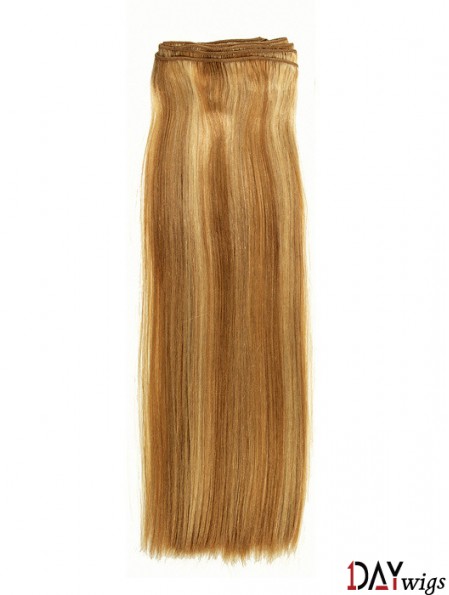 Straight Remy Real Hair Blonde New Weft Extensions