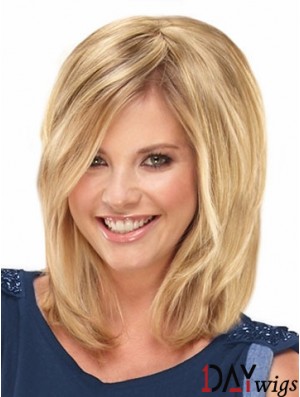 Natural Blonde Straight Remy Real Hair Clip In Hair Extensions