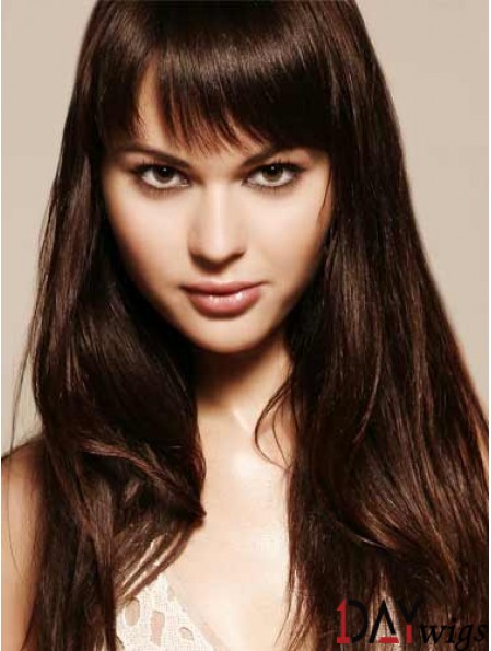 Remy Real Hair Auburn Fringe Extensions