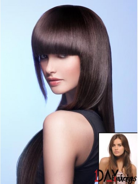 Remy Real Hair Auburn Clip In Fringe