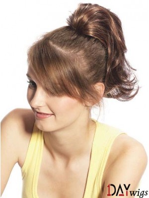 Amazing Wavy Brown Ponytails