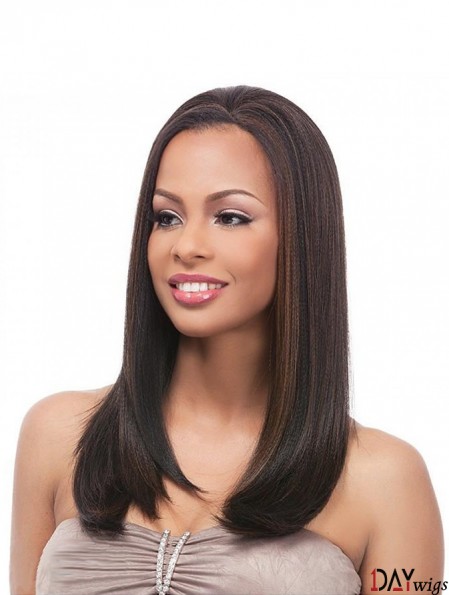 Straight Brazilian Remy Hair Brown Long Online 3/4 Wigs
