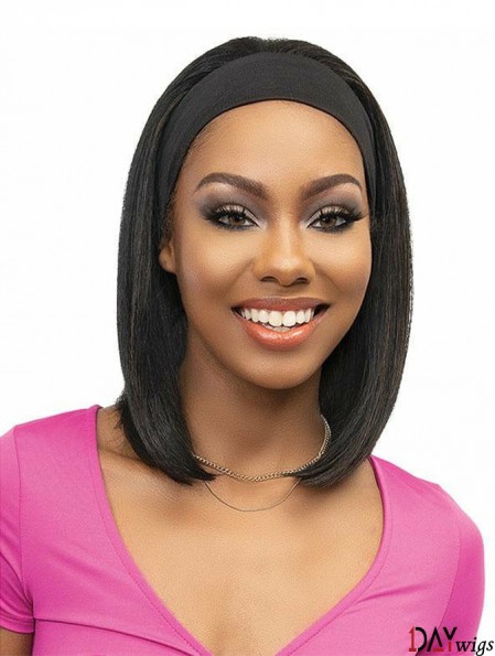 Straight Style Premium Synthetic Wig With Headband