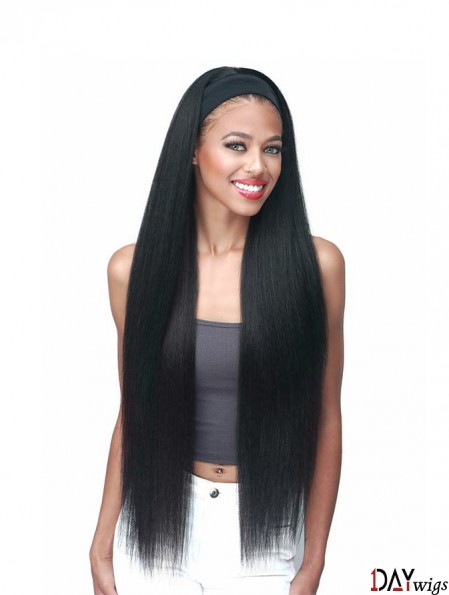 Straight Hair Synthetic Long Length Instant Style Headband Wig