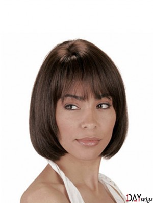 Real Hair Bobs Bobs Cut Straight Style Chin Length