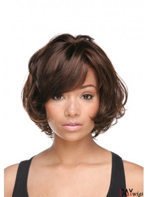 Auburn Chin Length Bobs Capless Synthetic Hair Styles For Black Woman