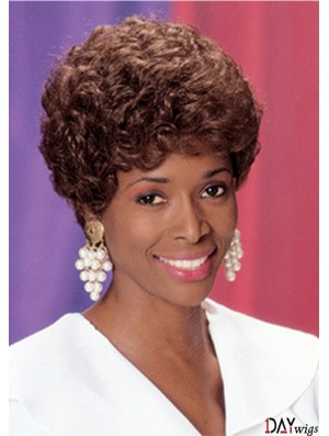 African American Hair Wigs Classic Cut Auburn Color Short Length