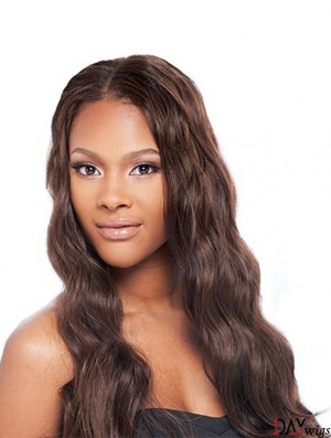 Long Auburn Wavy Without Bangs New African American Wigs