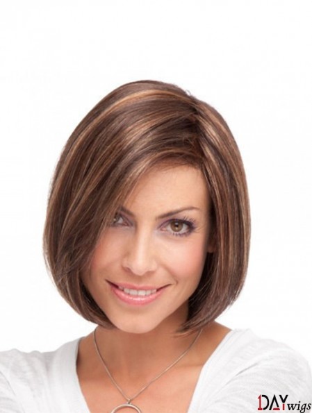 Lace Front Chin Length Straight Brown Incredible Bob Wigs