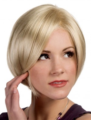 Straight Chin Length Blonde 10 inch Lace Front Hairstyles Bob Wigs